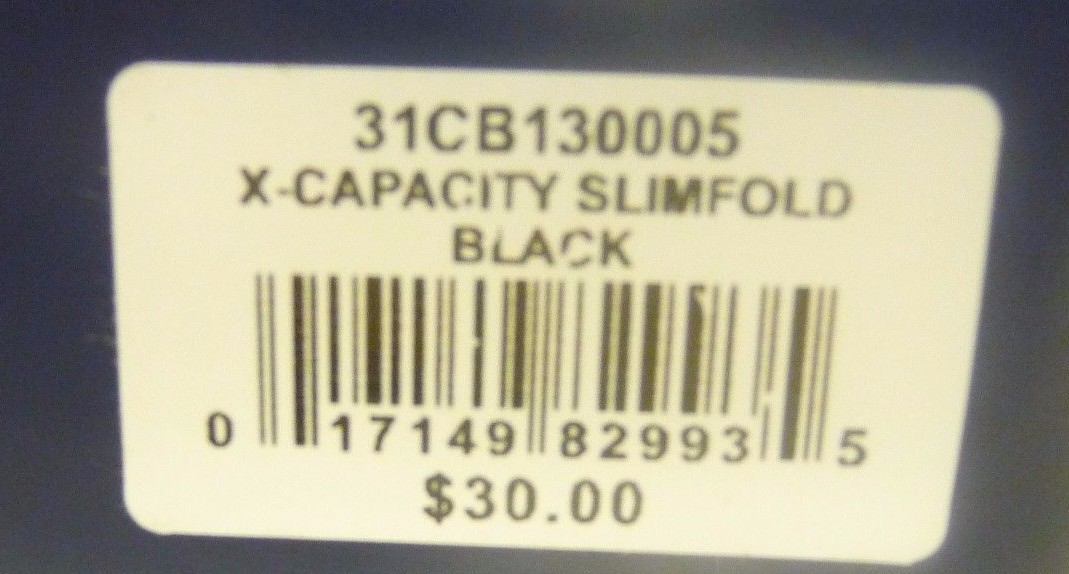 CROFT & BARROW BLACK LEATHER X-CAPACITY SLIM FOLD WALLET NEW IN BOX WITH TAGS