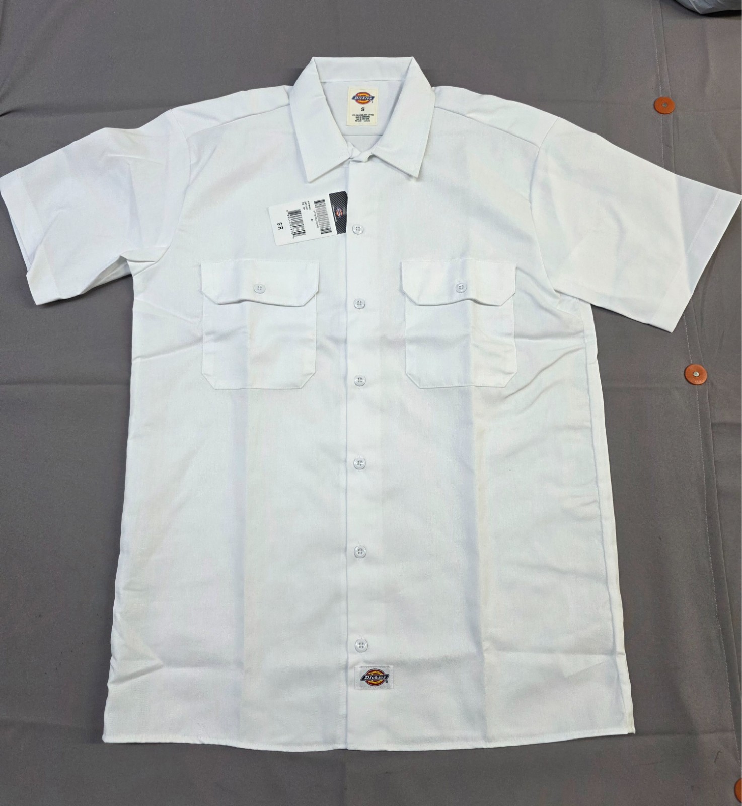 Dickies Men’s Short Sleeve Durable Twill Button Down Work Shirt