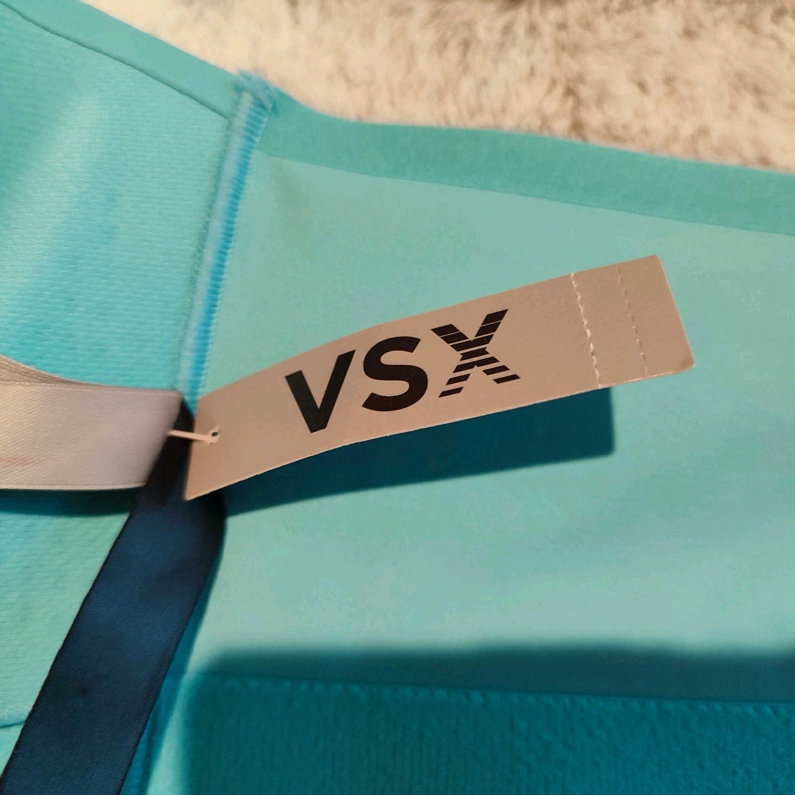 Victoria’s Secret VSX Sport Bra 36C Teal Front Zip High Support Yoga Style New