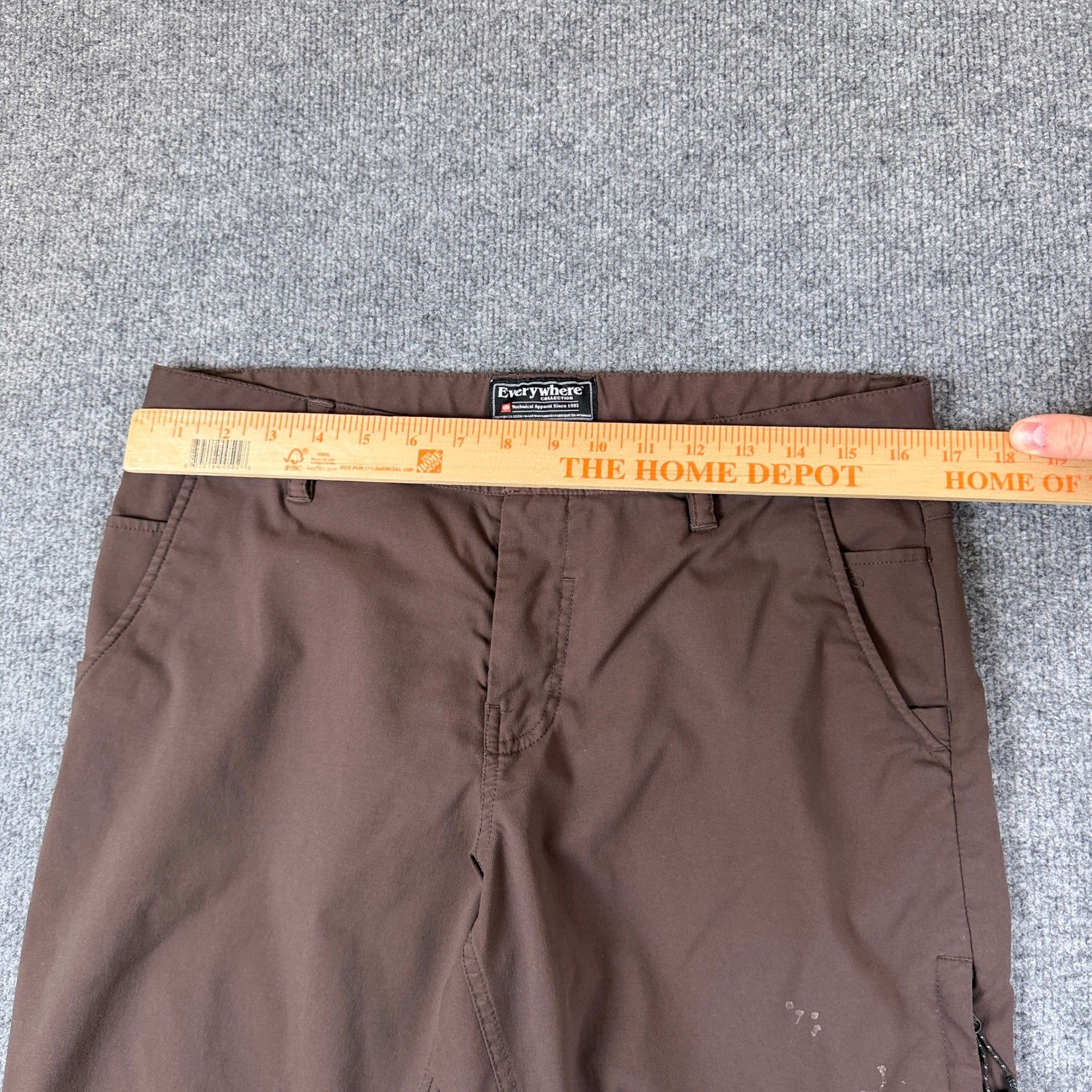 686 Everywhere Pants Mens 32×32 Brown Relaxed Fit Drawstring Technical Stretch