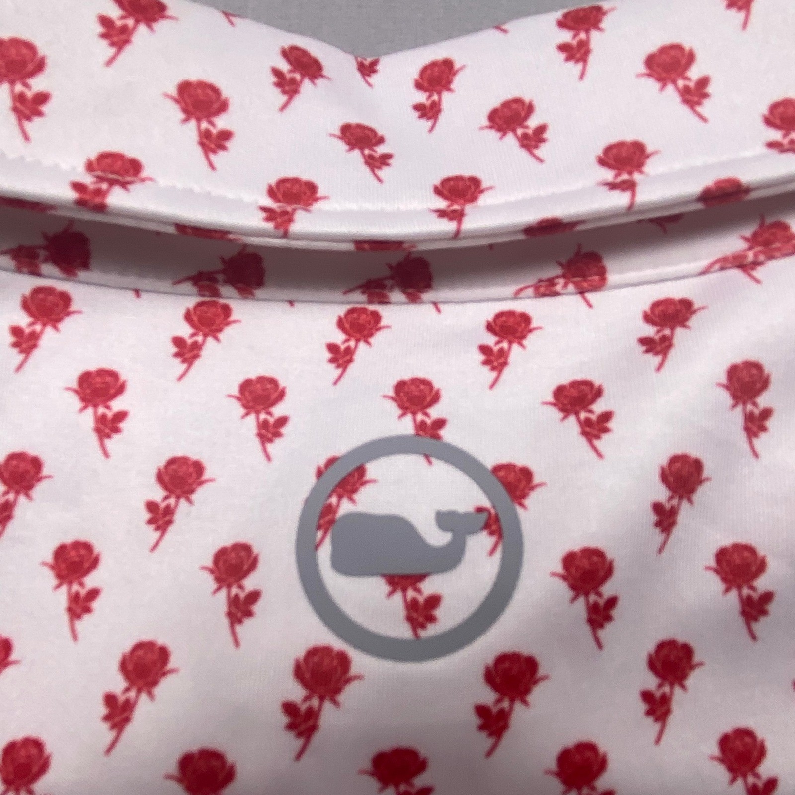 Vineyard Vines Sankaty Kentucky Derby Rose Micro Polo Mens XL White Performance