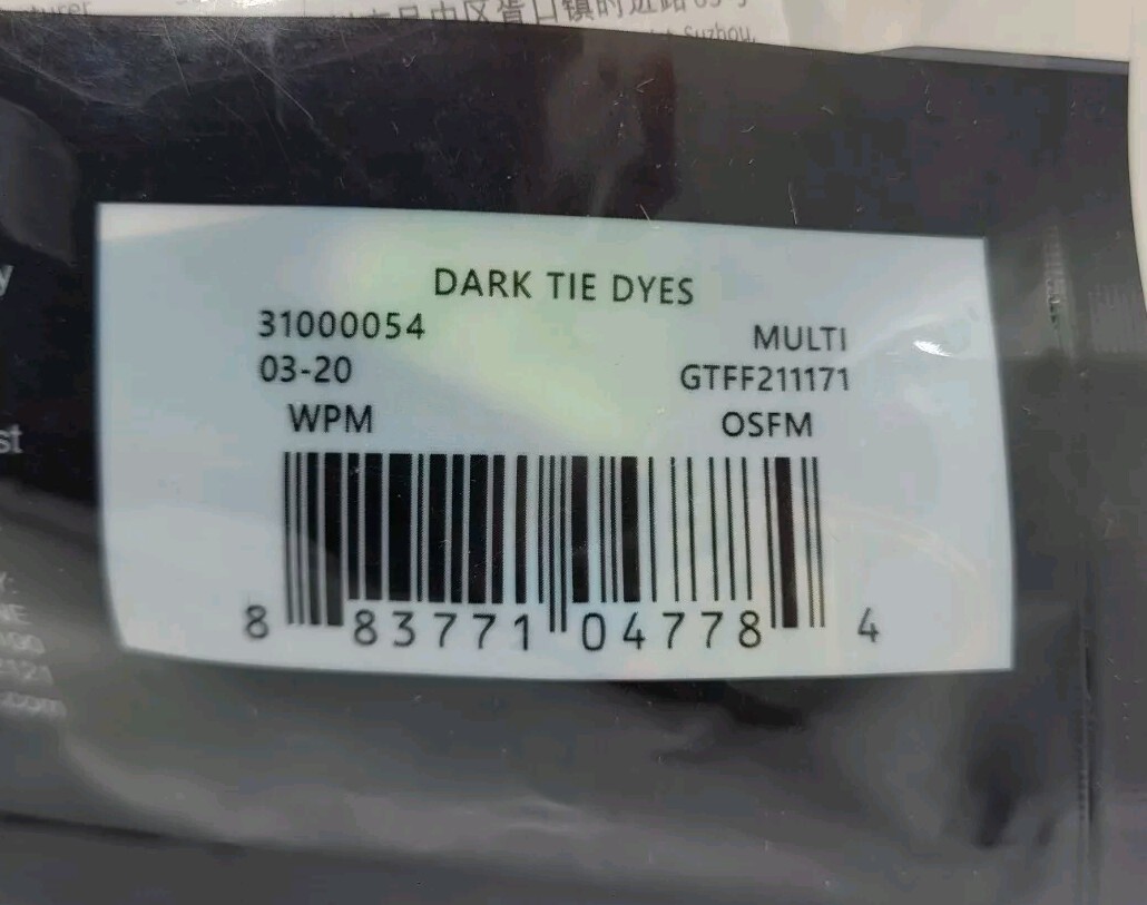 5-Pack Dark Tie Dye Polyester Face Masks Coverings By MAD Engine