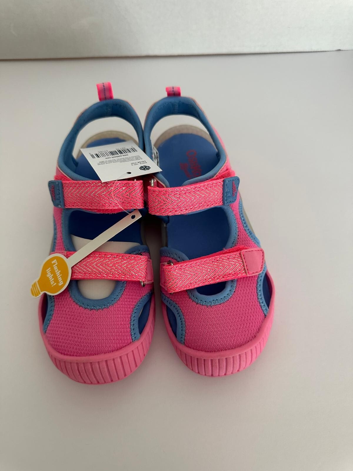 OshKosh B’Gosh Zap-G Toddler Girls Size 12 Pink/Blue Fisherman Sandals