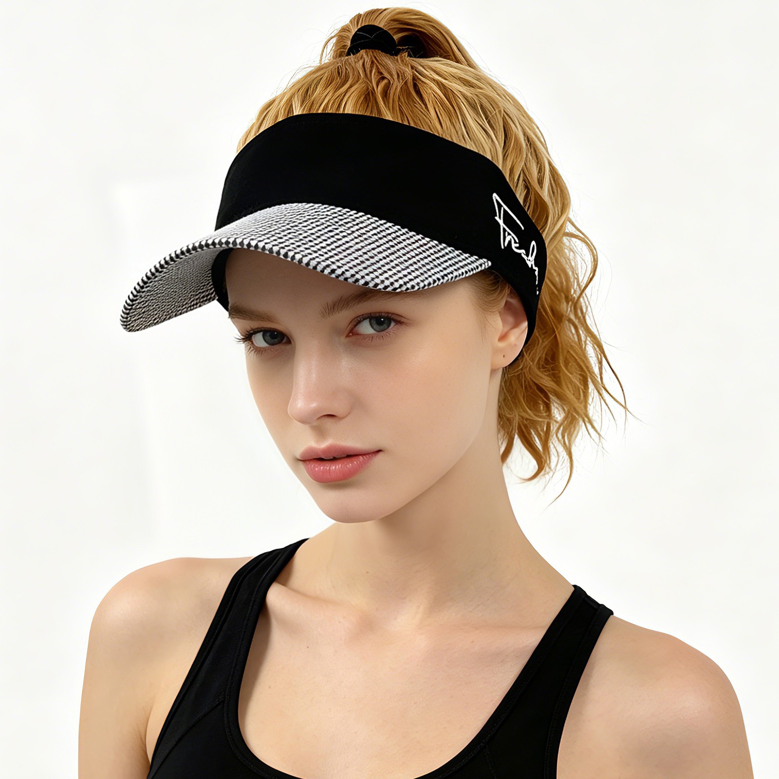 Women’s Baseball Cap with Attached Ponytail Wig Hair Sports Sun Hat Adjustable