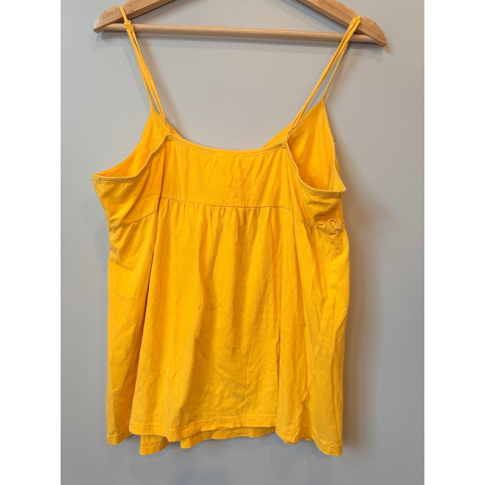 Maurices Size XL Sunshine Yellow 100% Cotton Floral Eyelet Lace Cami Top Boho