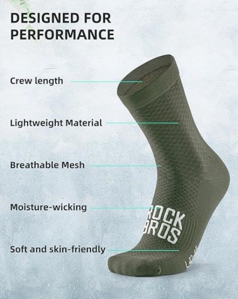 ROCKBROS Cycling Socks Breathable Wicking Athletic Compression Road to Sky Socks