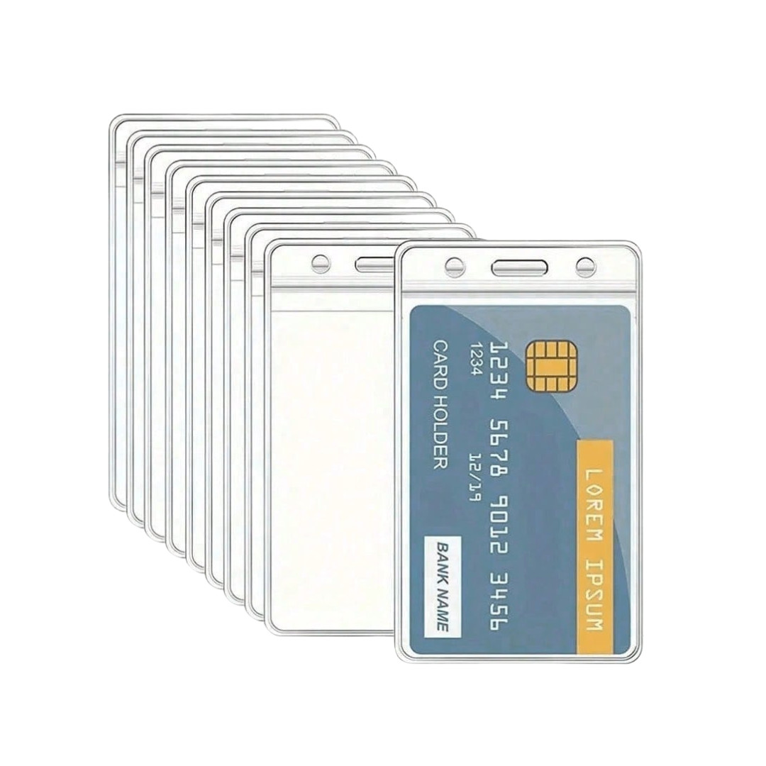 ID Card Holder Vertical Waterproof Badge Holder For Student Campus School Office