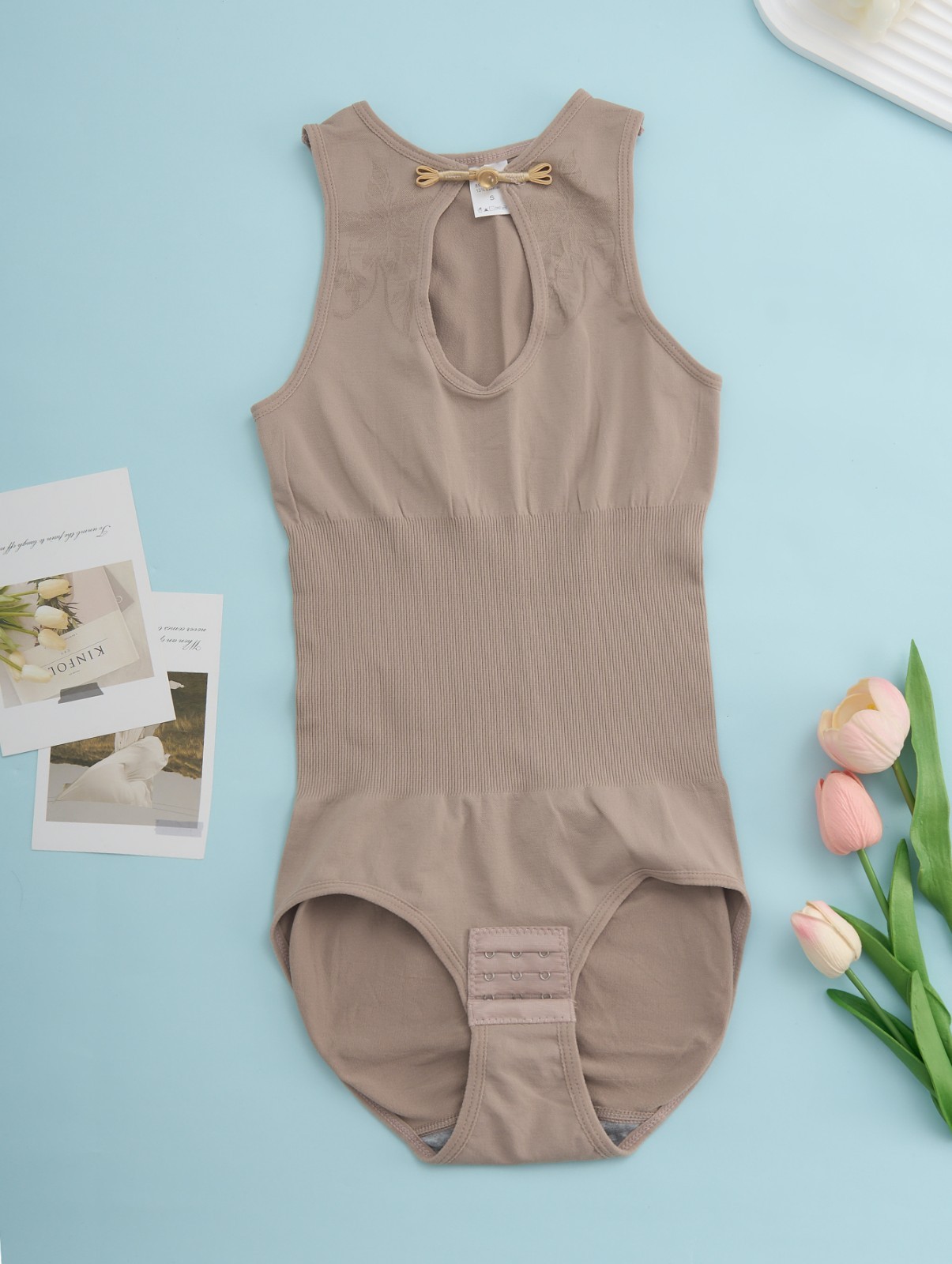 Sleeveless Seamless Shapewear Bodysuit Tummy Control Butt Lifter