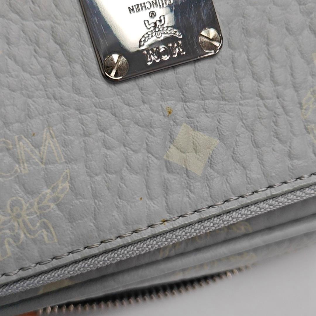 MCM Visetos Aren Monogram Print Trendy Nappa Leather Trim – Very Good #TH3TA1