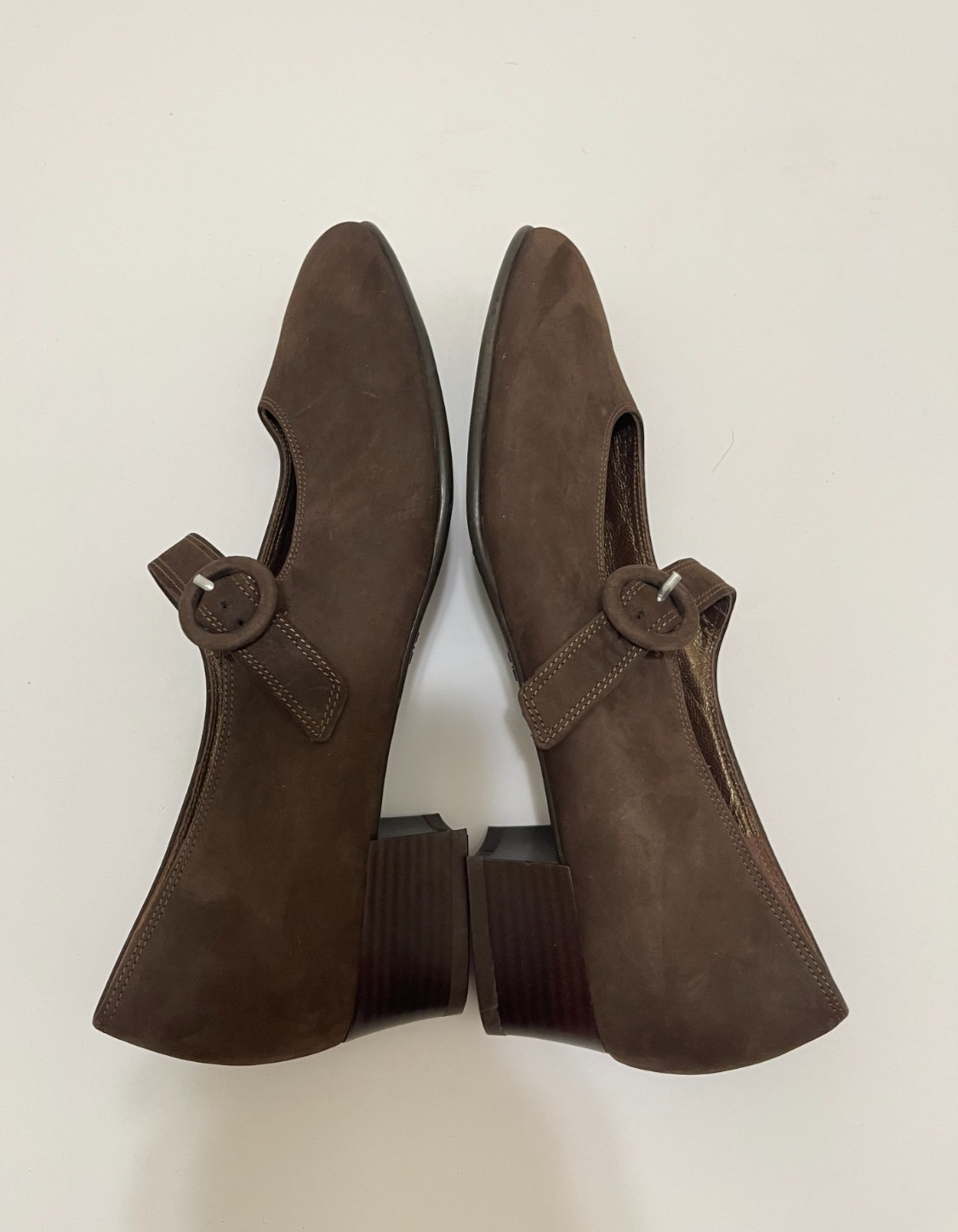NWOB NEW Theresia Gaby Mary Jane Brown Suede German comfort shoes 5.5G US 7