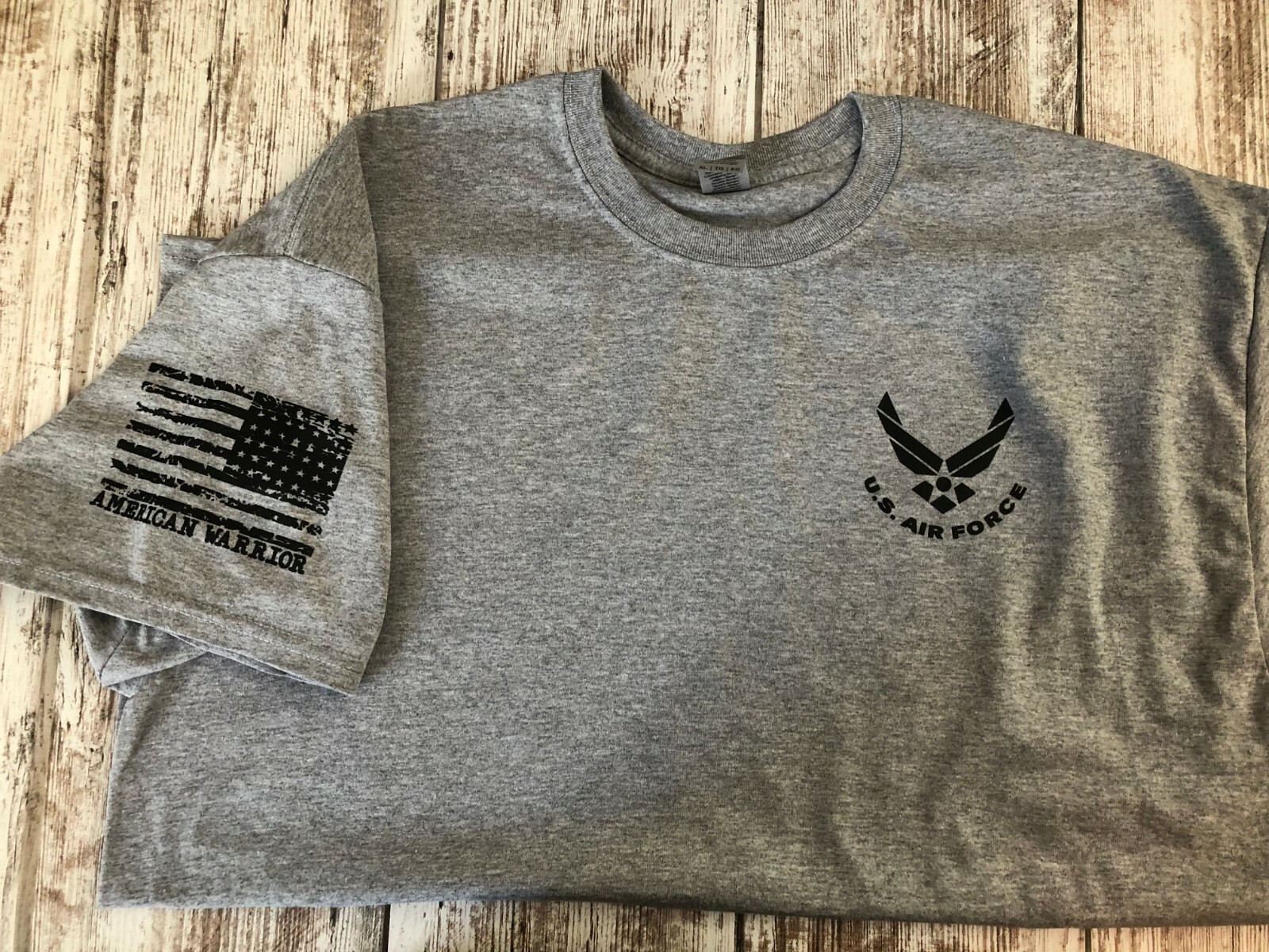 Air Force Military T-shirt With DD-214 Alumni USAF Chest Logo 188G