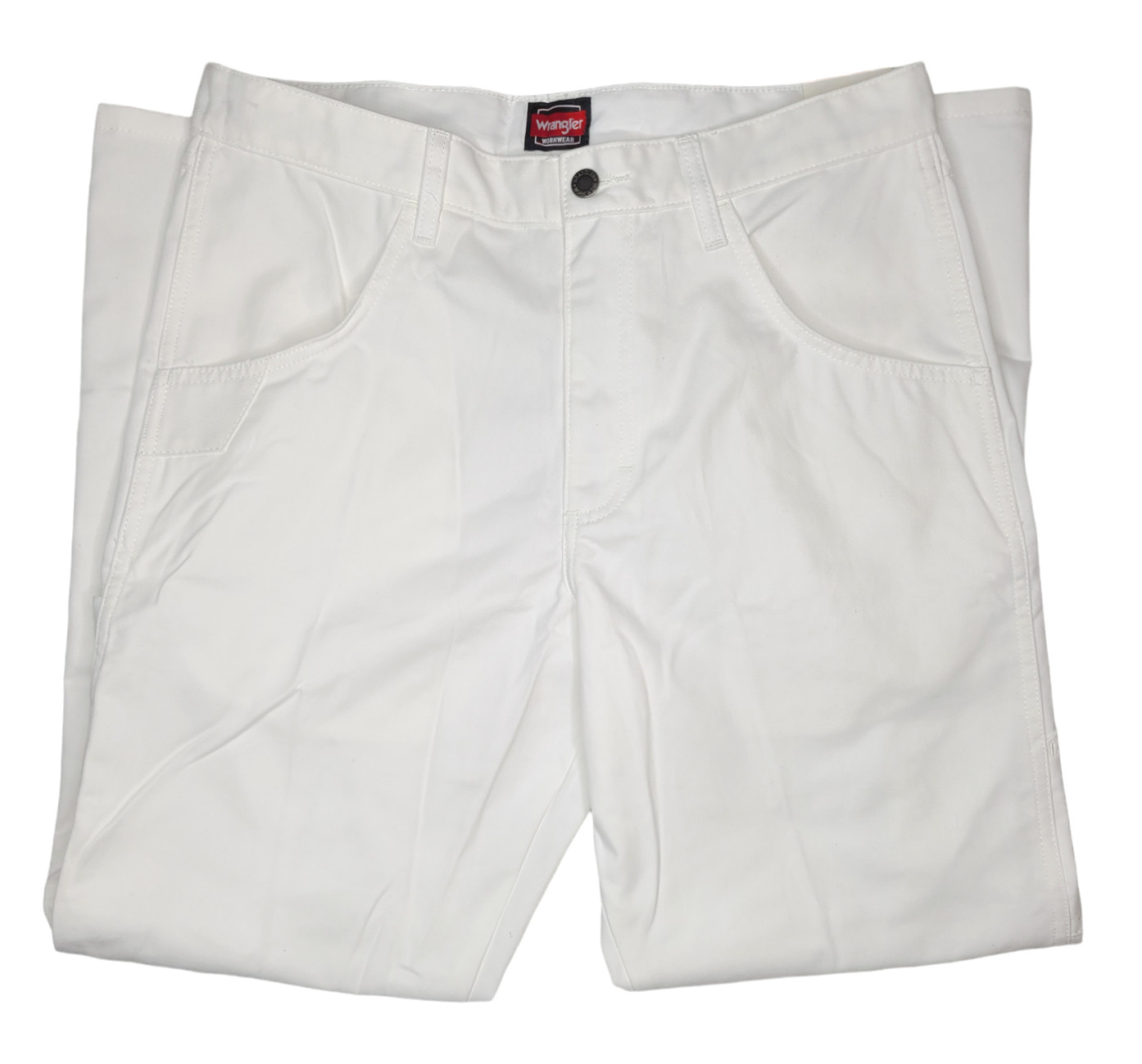 Wrangler Workwear #11827 NEW Men’s White Relaxed Fit Tool Pocket Painter Pants