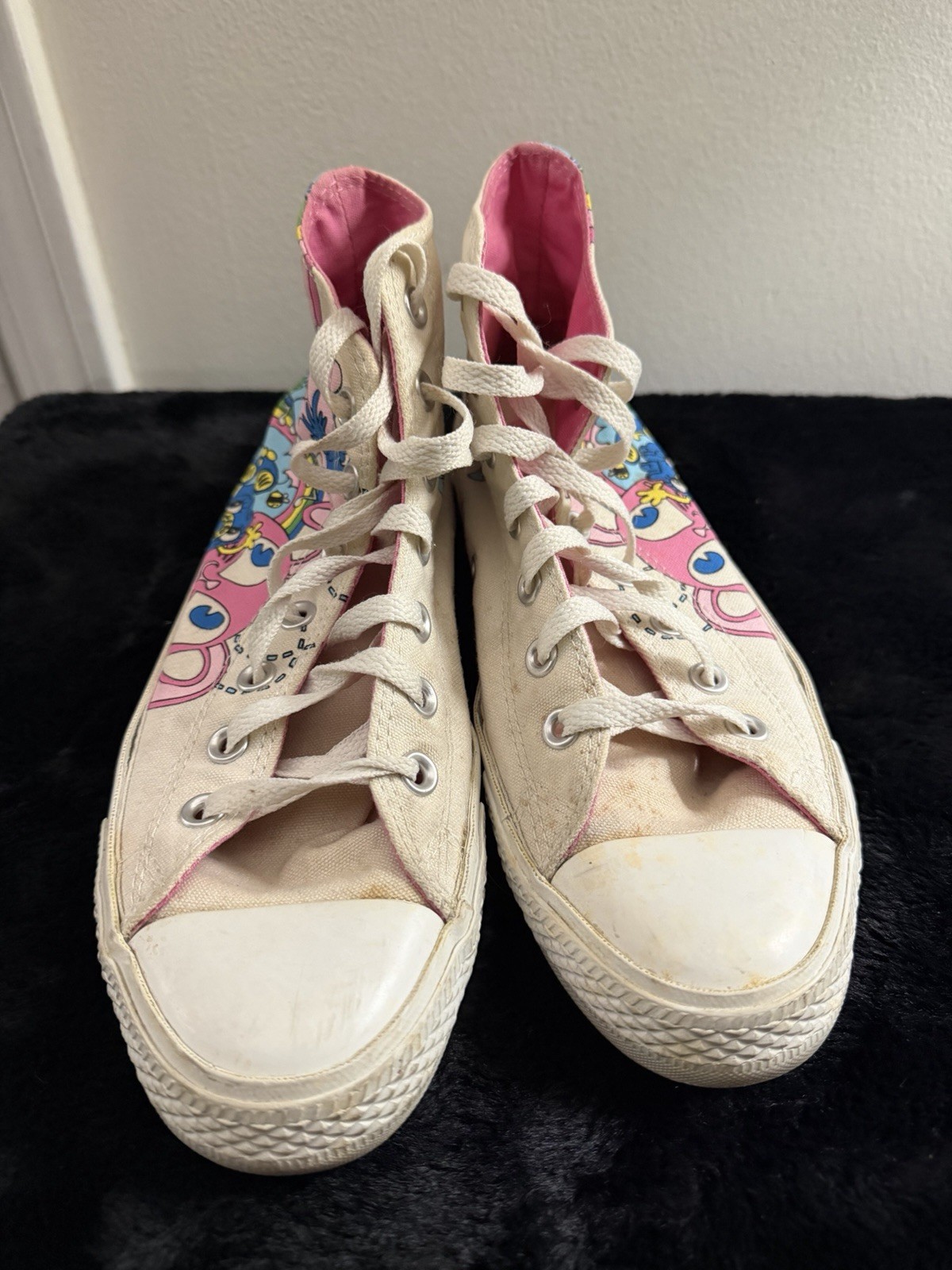Converse Notebook Print Doodle Graffiti White Chuck Taylor All Star Hi Top W8/M6
