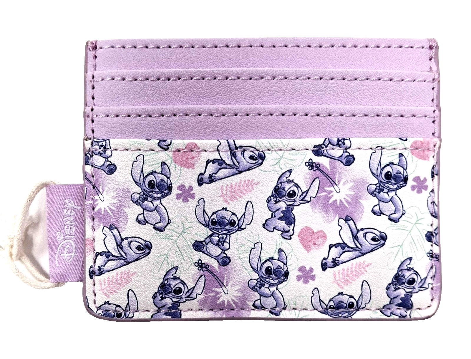 Disney Loungefly Stitch Tropical Heart Cardholder ID Wallet Pastel New