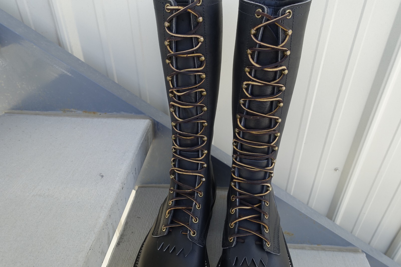 Leather Cougar Boot Laces Fireman Logger Meets NFPA Standards Brown (1 Pair)