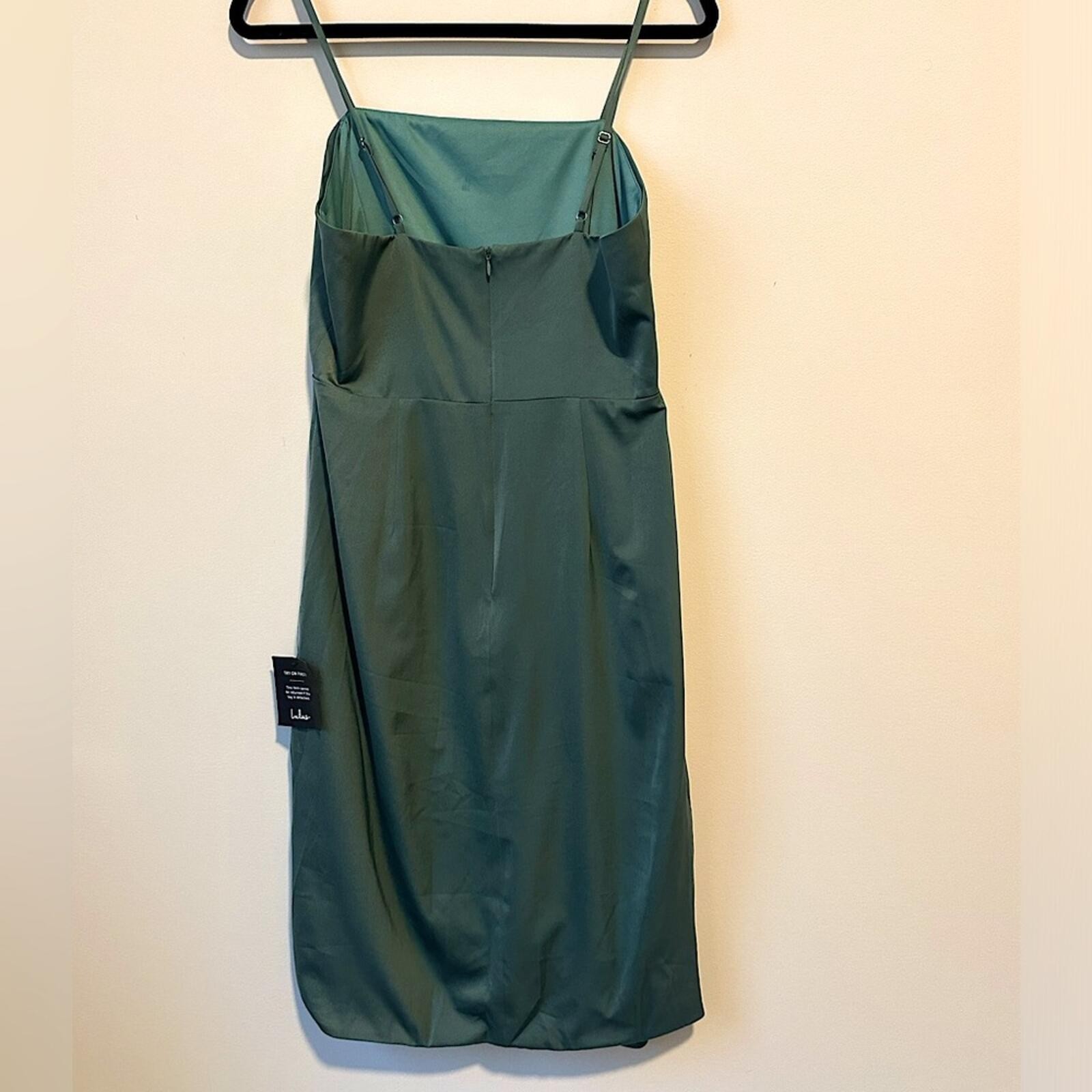 NWT Lulus Green Dress Like What you See Sage Satin Size M New