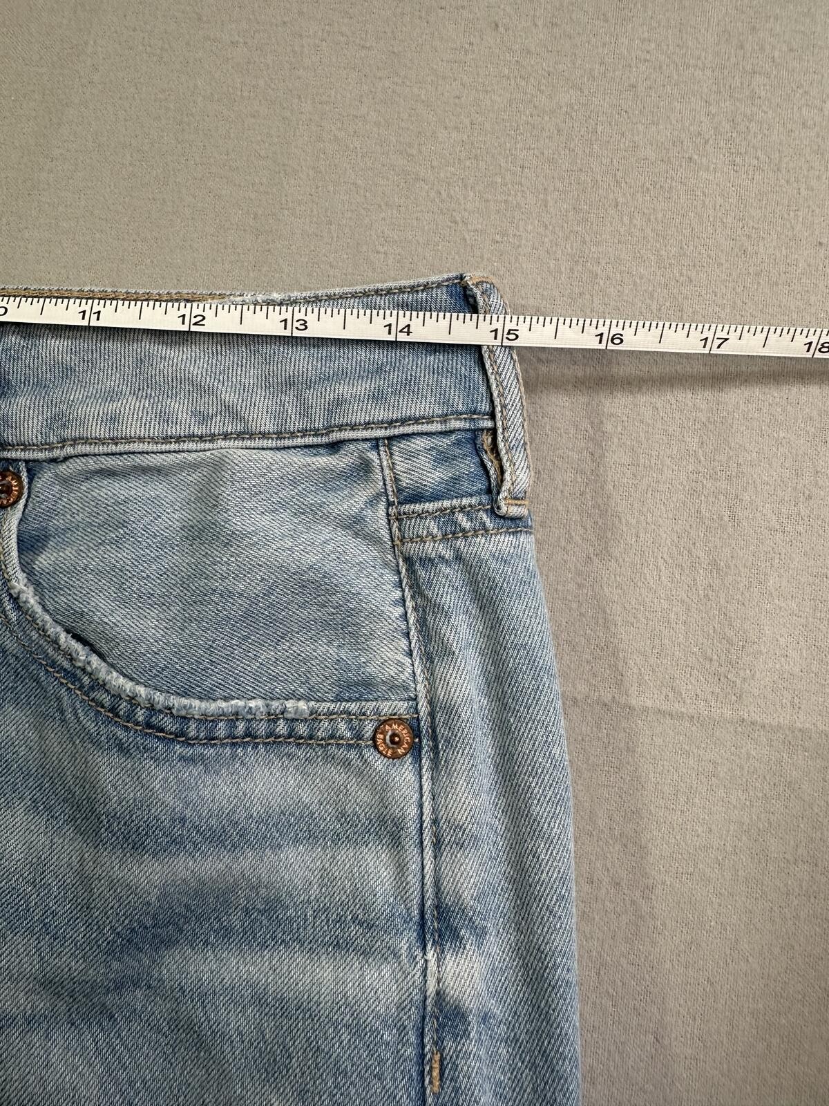 American Eagle Cargo Denim Midi Skirt Light Wash Size 4 Y2K Utility