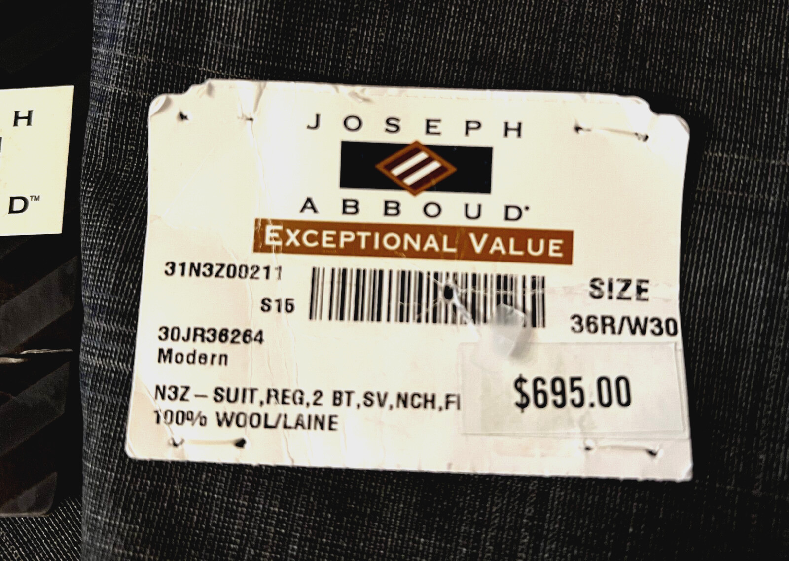 Nwt Joseph Abboud Men’s Size 36 R Quality Wear Suit Blazer Jacket Made in USA