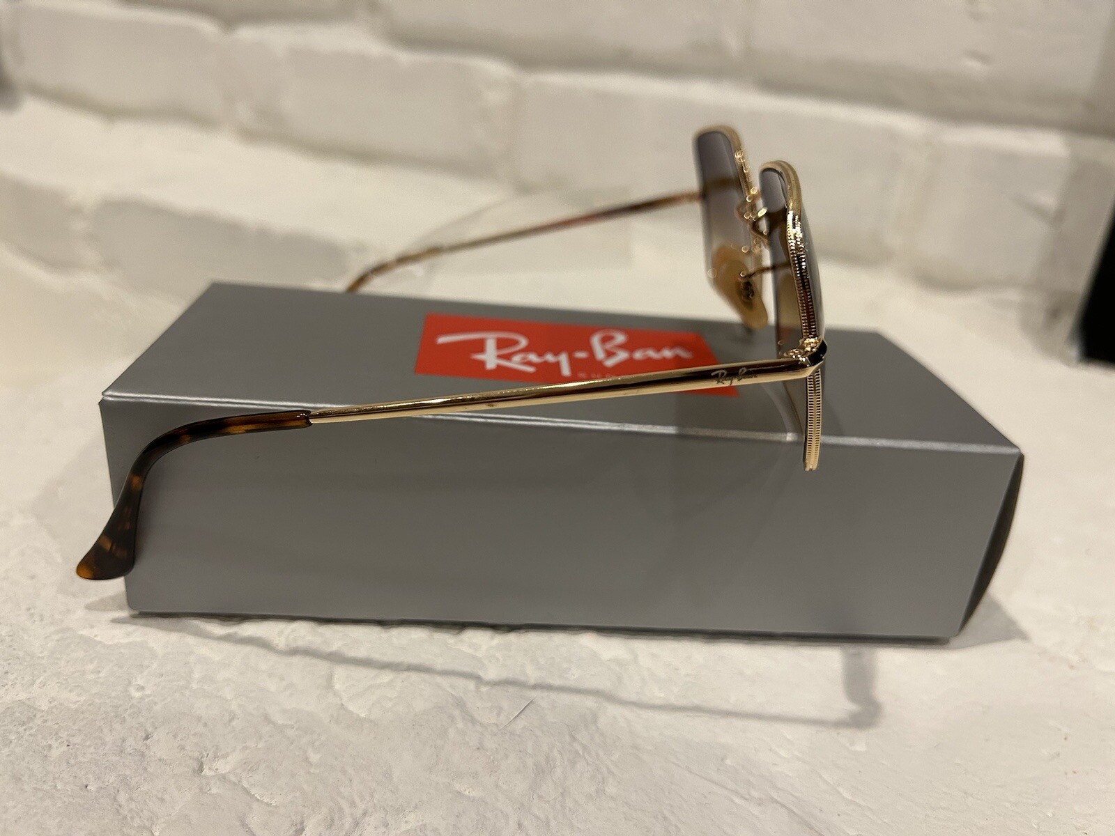 Ray-Ban SQUARE RB 1971 Gold/Brown Gradient 9147/51 Sunglasses