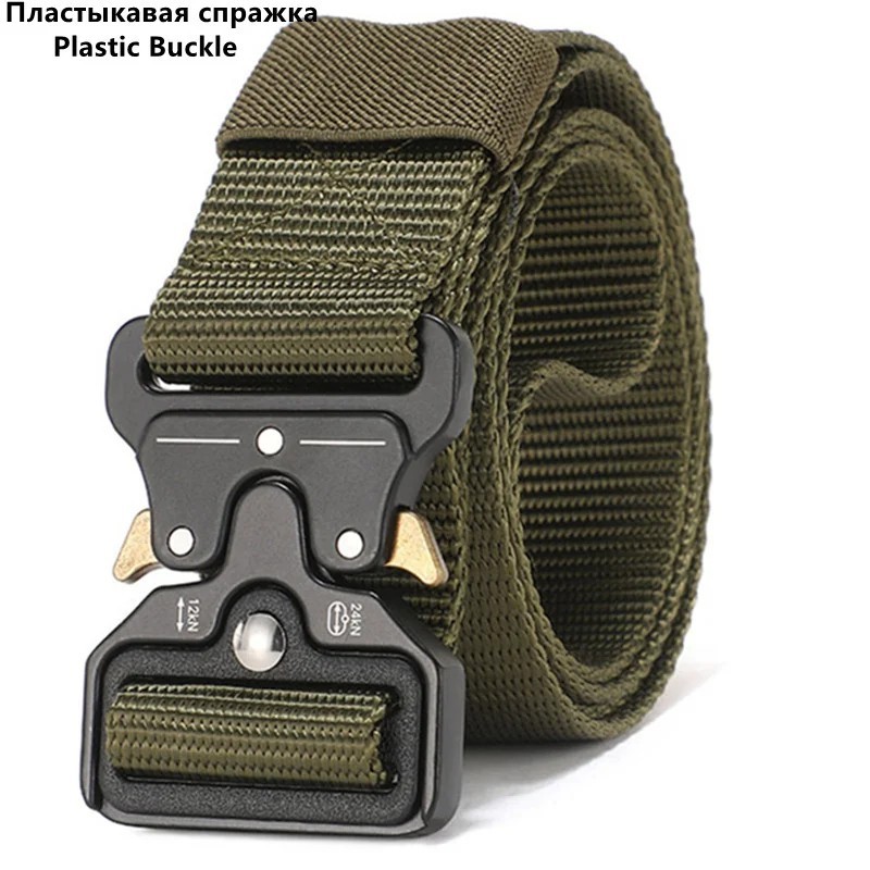 Men’s Nylon Tactical Belt Outdoor Hiking Camping Military Style Waist Belt