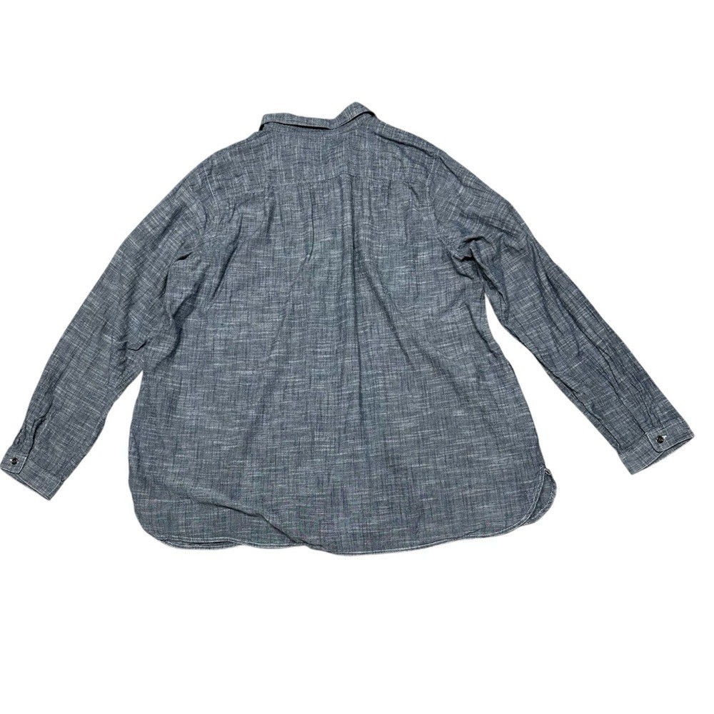 Gray Boxy popover with Peter Pan Collar embroidered front