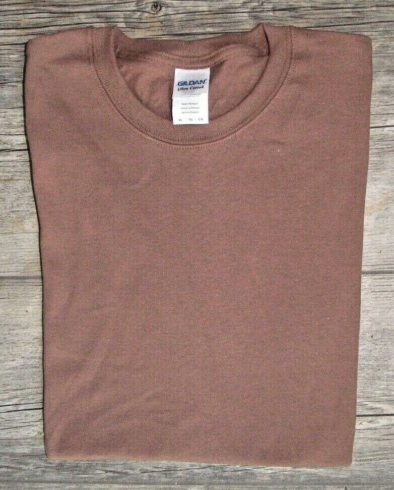 GILDAN Ultra Cotton Short Sleeve Tee Shirts Chestnut S-5XL NEW