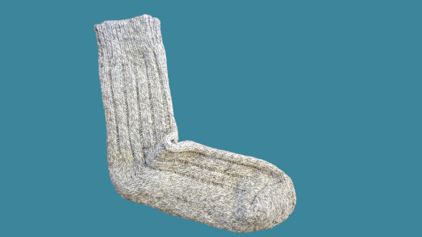 Norwegian Sheep Wool Boot Socks Grey Fleck Hiking Camping Cold Weather Sock.