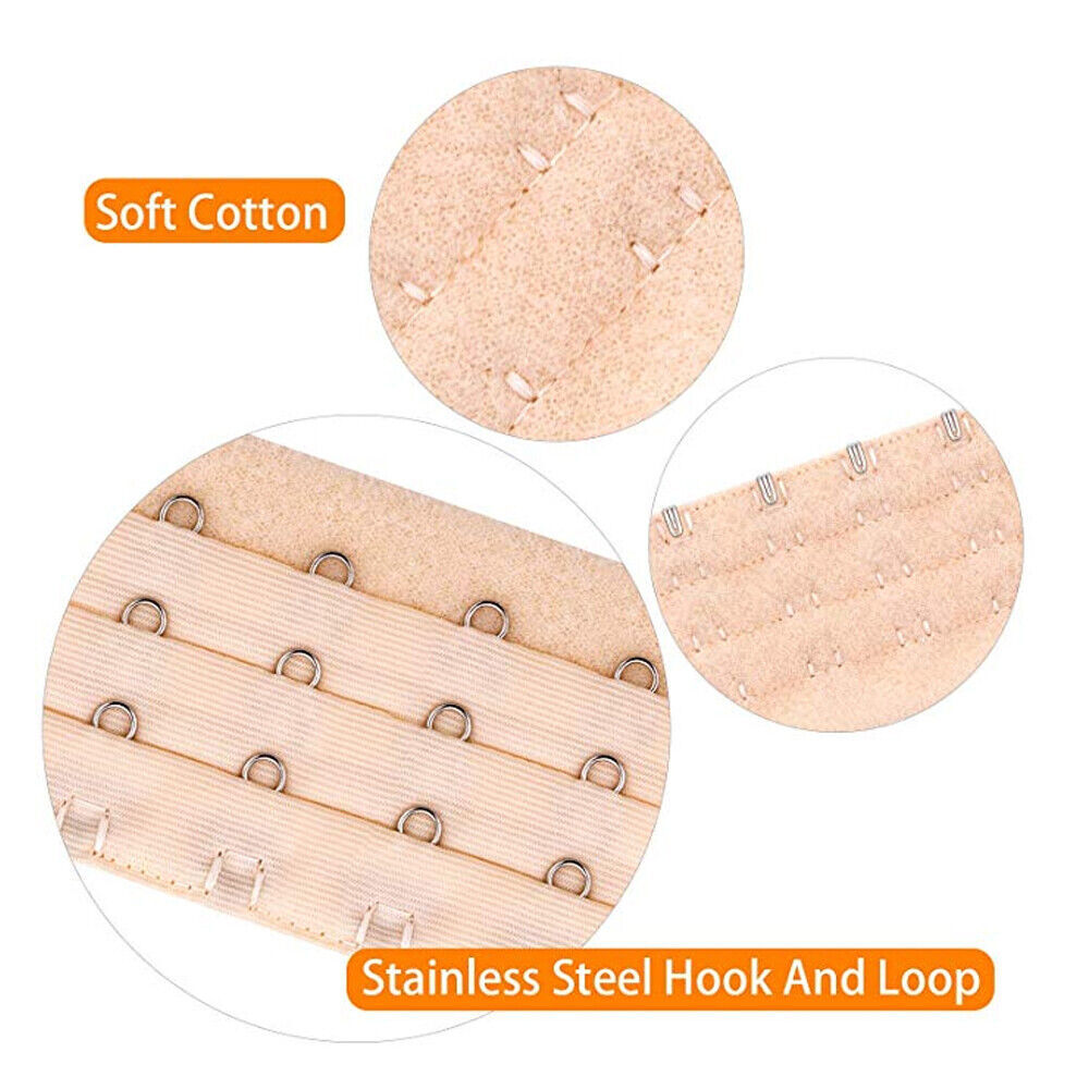 4Pcs Adjustable Bra Extender 2/3/4 Hooks with Elastic Underwear Strap Extension
