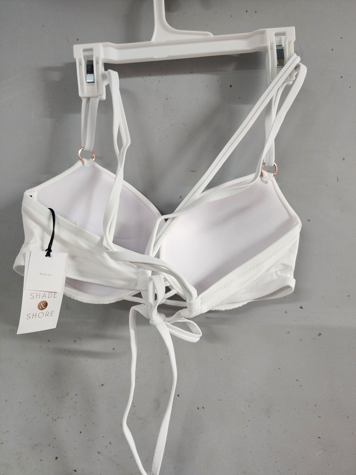Shade & Shore White Push-up Top, 38B, 38C, NWT, SHIPS FREE