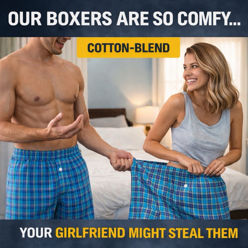Men Cotton-Blend Boxer Shorts 5 Pack | Buy 3 Get 2 Free | Soft Loose Comfy Fit