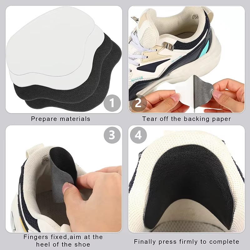 6PCS Heel Repair Patches Self Adhesive Shoe Heel Protectors Anti Wear Pad Insole