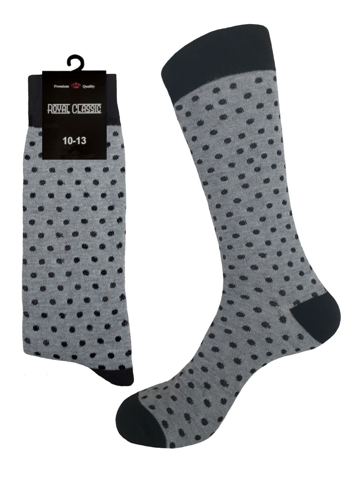 1-4 Men’s Dress Socks Polka Dot Novelty Socks Cotton Size 10-13 True to Size