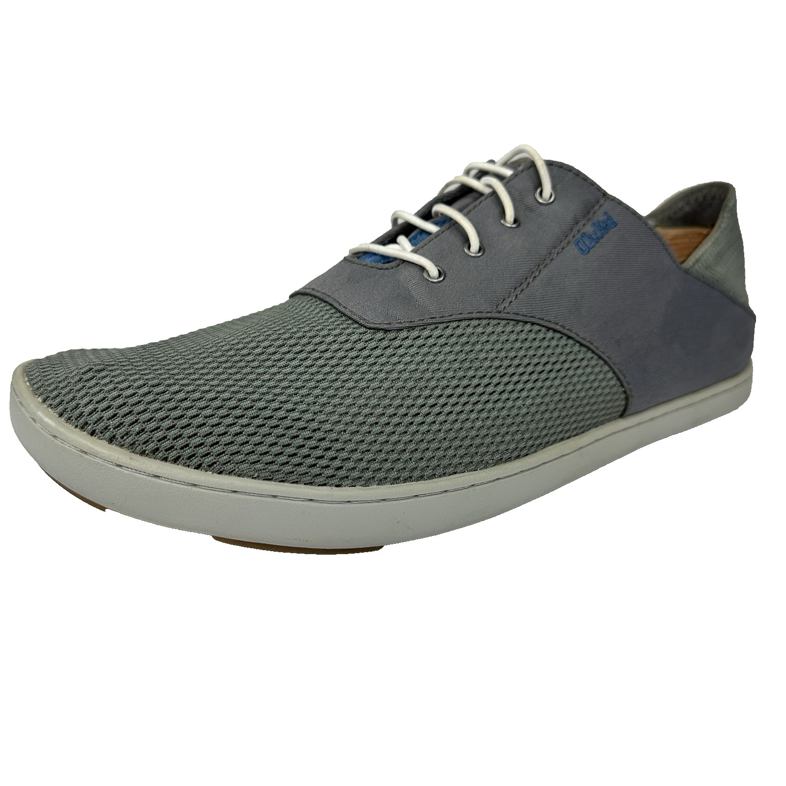 Mens OluKai Nohea Moku Casual Shoes Low Top Sneakers Gray Size 11 Comfort