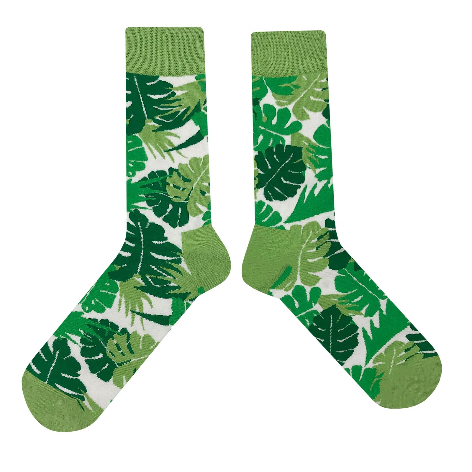 NWT Green Fern Dress Socks Novelty Men 8-12 Green Crazy Fun Sockfly