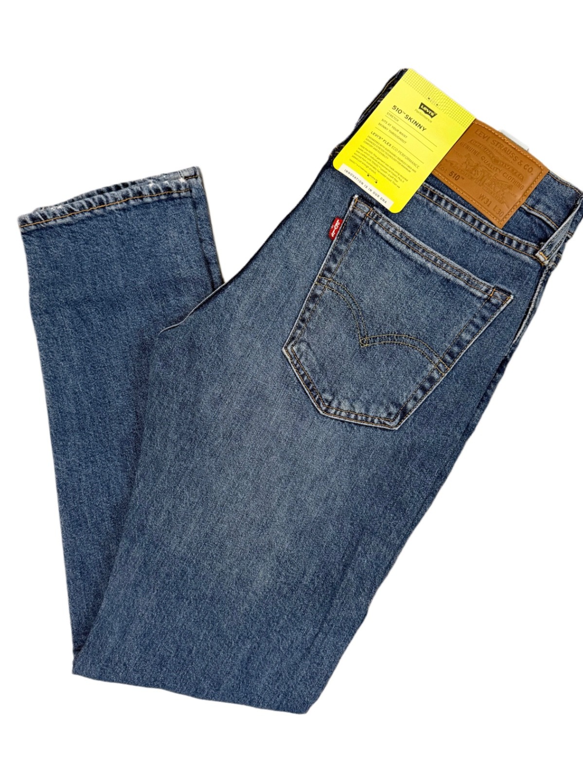 Levis 510 Mens Premium Skinny Stretch Jeans Color Medium Wash Blue 055101254