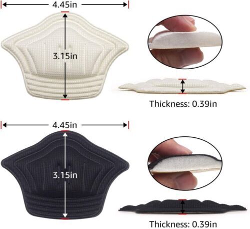 1-4 Pack Heel Grips for Loose Shoes Heel Cushion Pads No-Slip Shoe Inserts Half