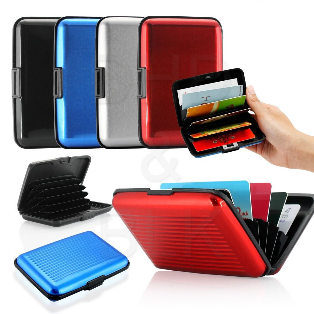 Aluminum Metal Wallet Business ID Credit Card Case Holder Anti RFID Blocking US