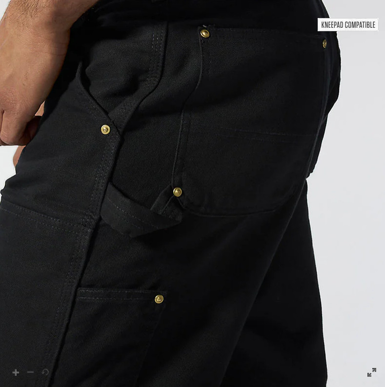CARHARTT Iconic B01 Firm Duck Double-Front Dungaree – Black NEW