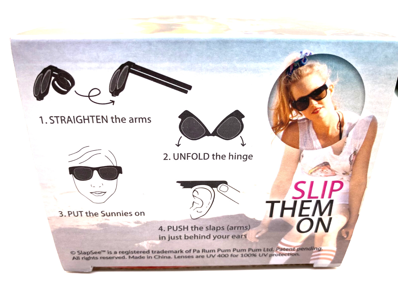 *NEW* Fold Up- SlapSeg Sunglasses UV400-Polycarbonate Lens – 100% Protection.
