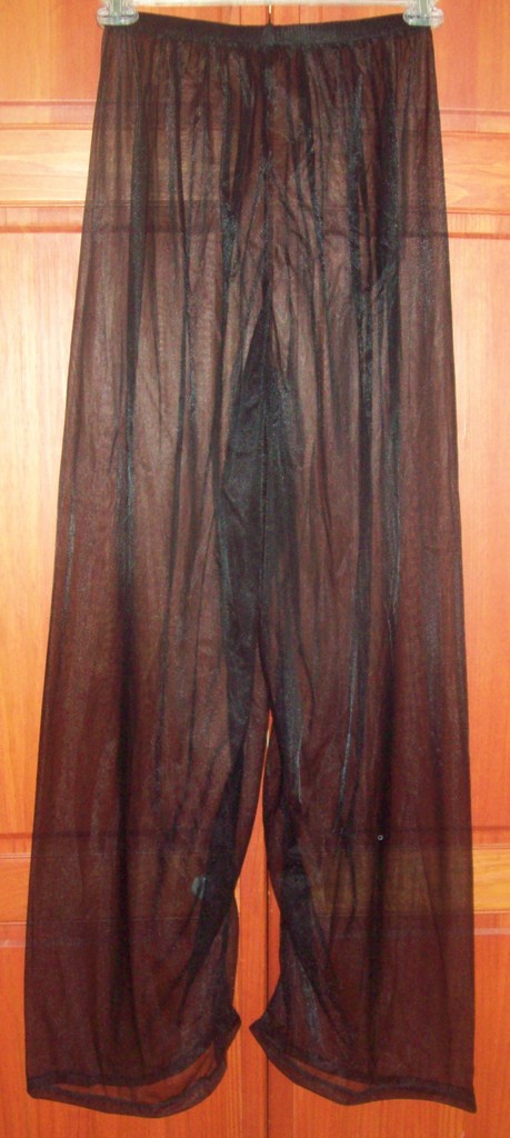 SHEER BLACK PAJAMA BOTTOM Men / Women 32″ Inseam XL 28″ – 48″ Waist Stretch **