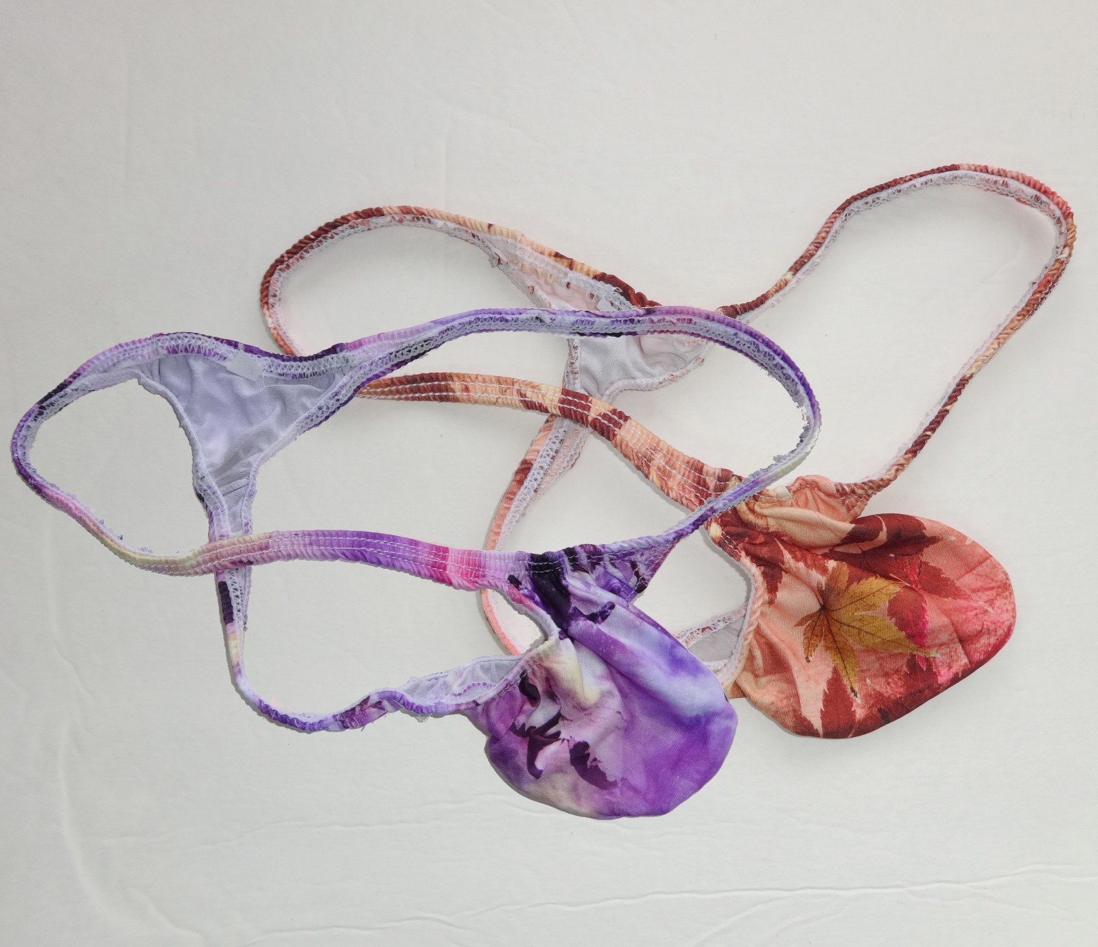 K403 P Mens Grape Smugglers String Thong Contoured Pouch Penguin Maple Leaves