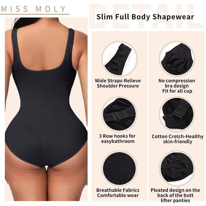 Women Slimming Bodysuits Shapewear Tummy Control Compression Full Body Shaper US