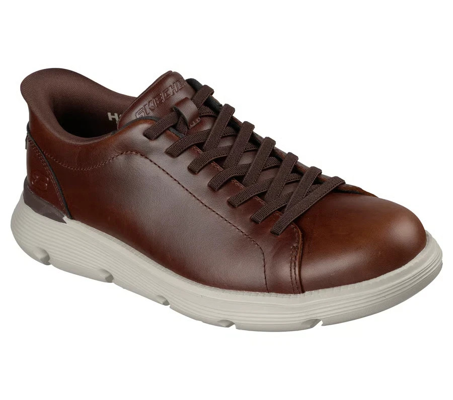 Skechers Garza-Enticer 205694 Mens Slip Ins Comfort Brown Memory Foam New In Box