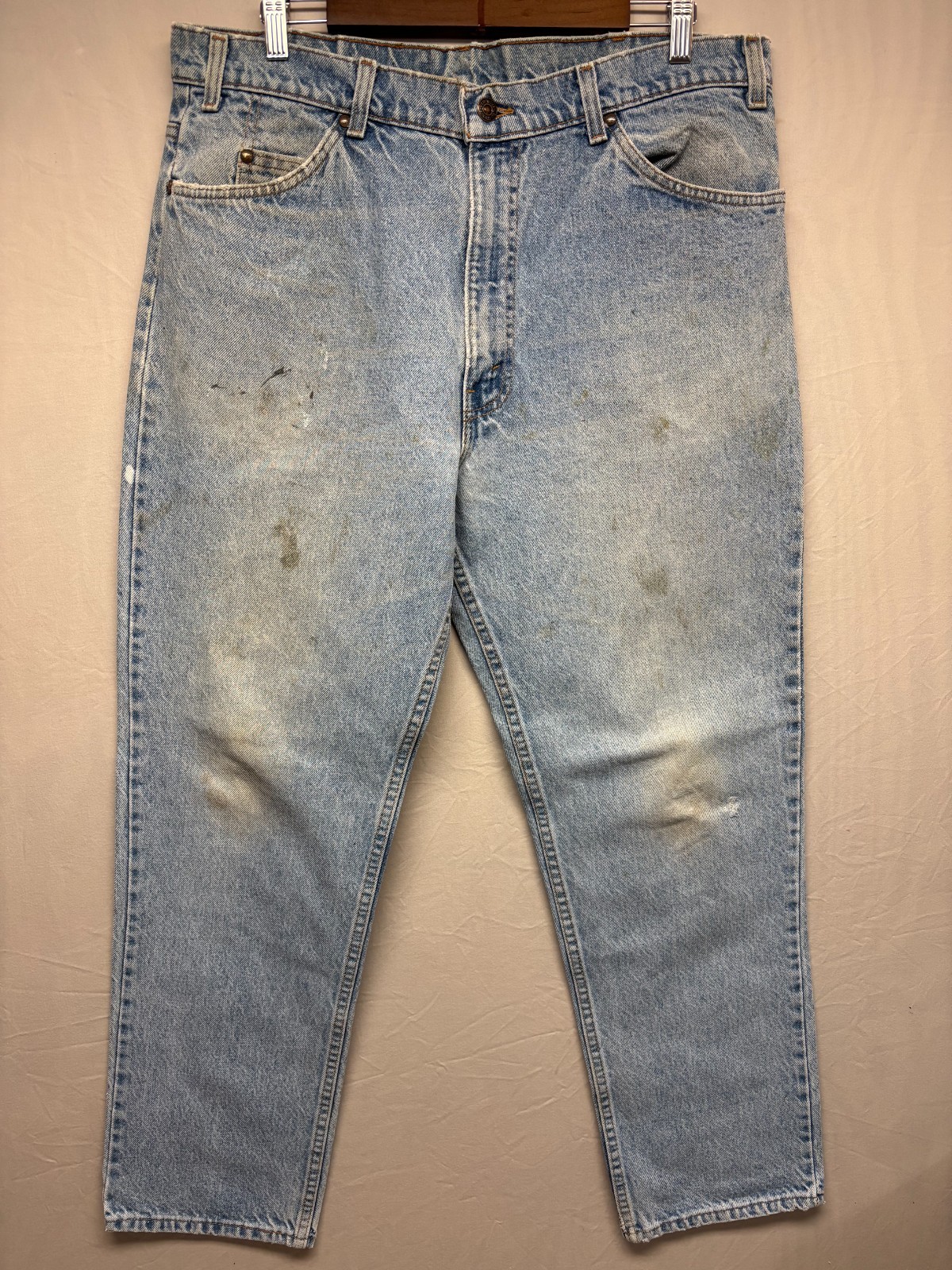 Levi’s 540 Jeans Mens Light Wash Blue Denim Relaxed Fit Straight Leg 36×30