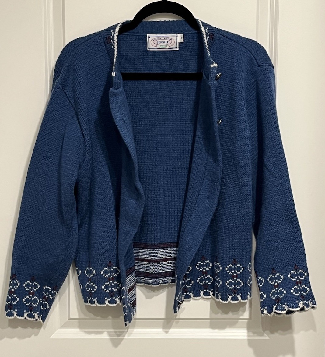 Jersild Acrylic Cardigan Sweater Women’s Sz Medium Nordic Coquette Fairy ZZ112