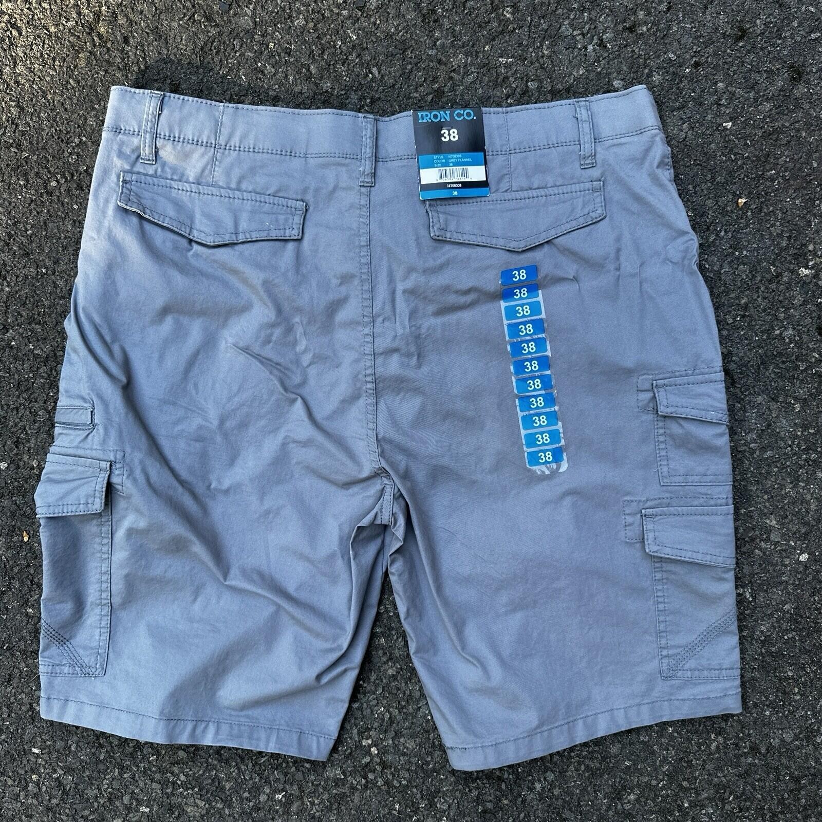Iron Co. Men’s NWT 38 Comfort Waistband Regular Fit Stretch Cargo Short