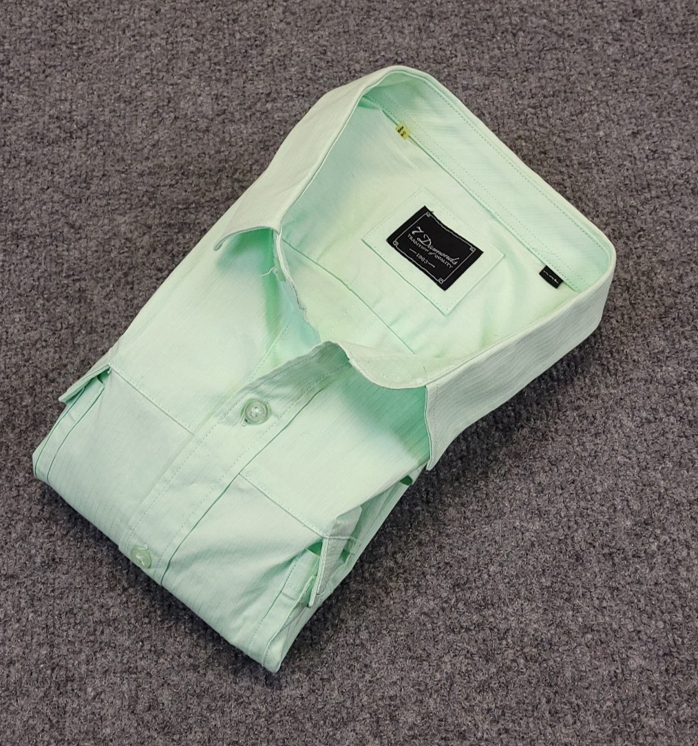 7D 7 Diamonds Hall Of Fame Mens 2XL Western Shirt Mint Green Dual Pocket Stretch