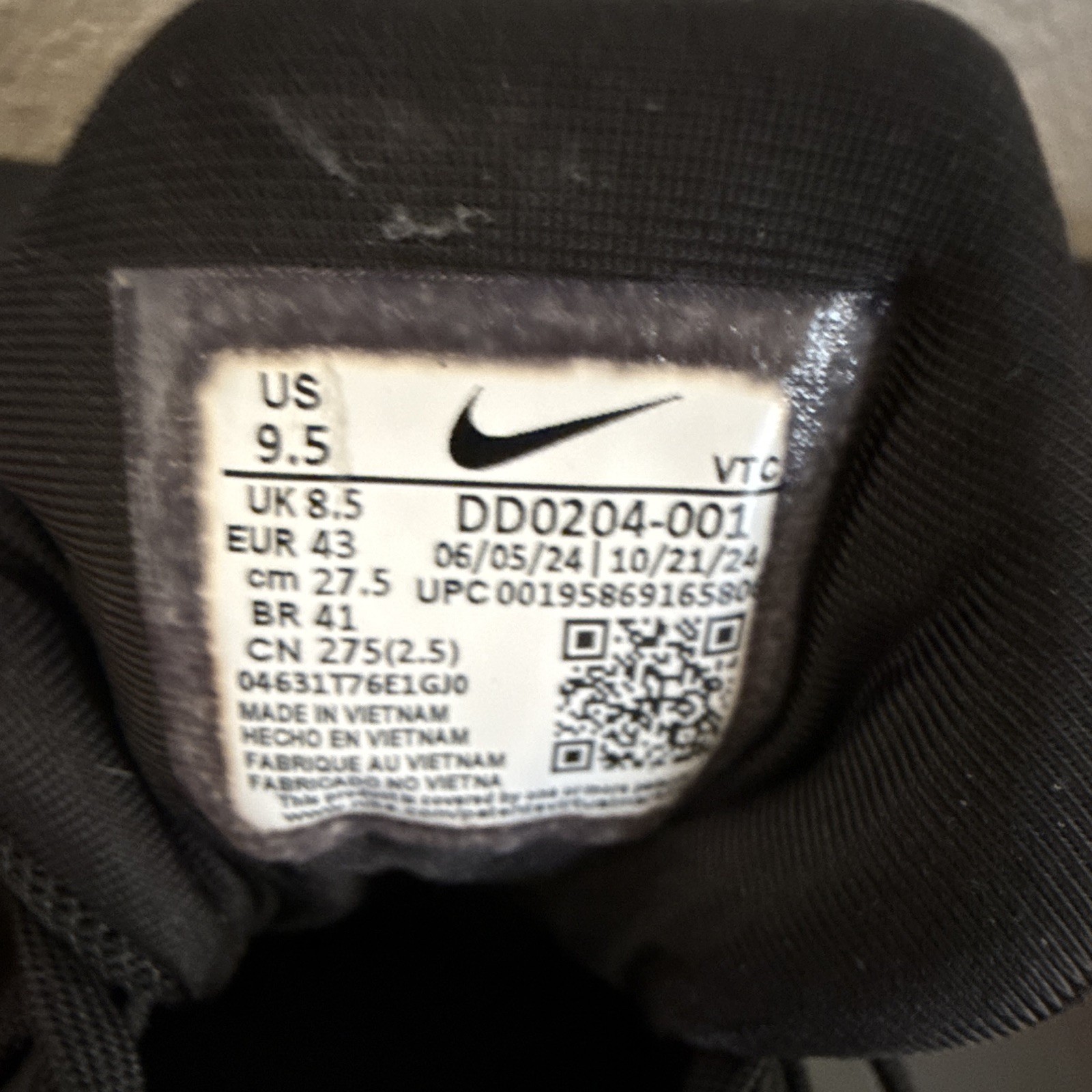 Nike Quest 5 Men’s Black Smoke Grey/White Lace-Up Mesh Low Top DD0204-001
