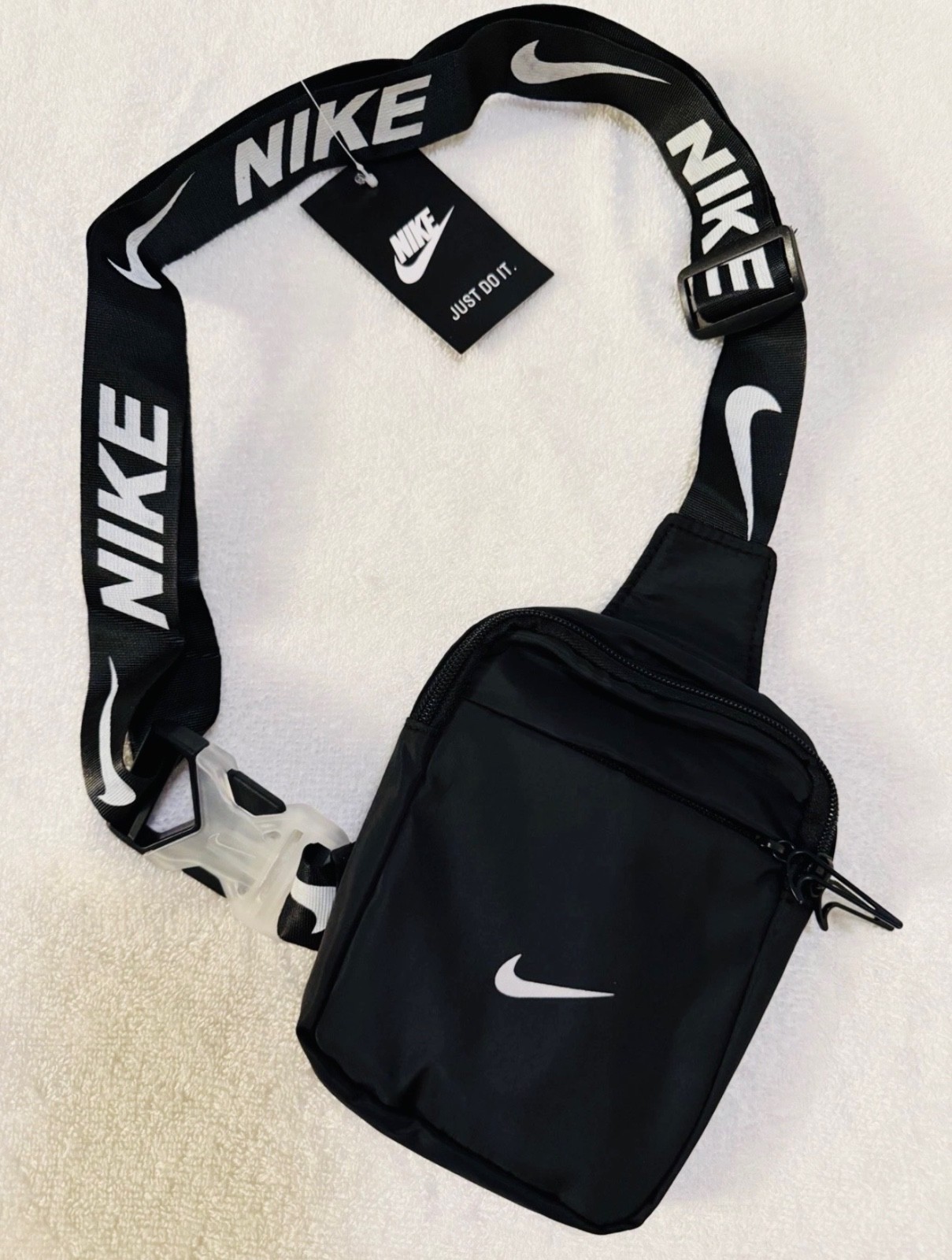Nike Heritage Crossbody Bag Small Branded Strap & Padded Mesh Back,multi Colors.