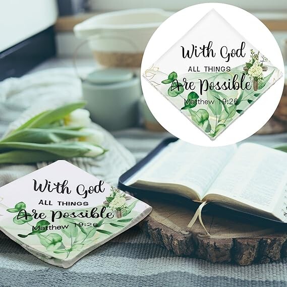 10 Pcs Christian Handkerchiefs for Women Inspirational Bible Verse Gift for C…